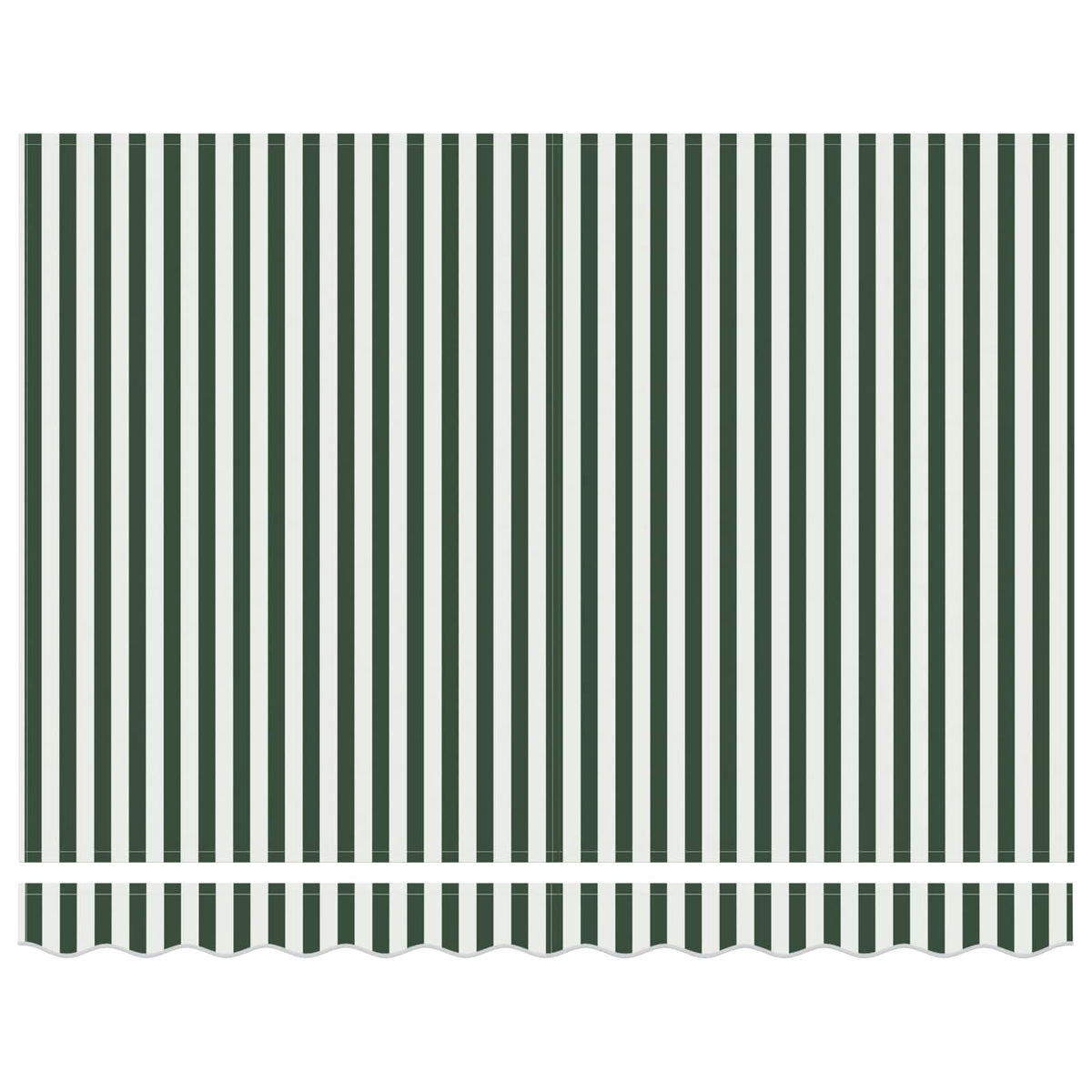 Solar Electric Awning 3 x 2.5 m Green and White Stripe