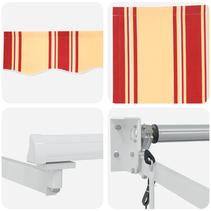 Electric Retractable Awning Multicolour 3.5 x 2.5 m