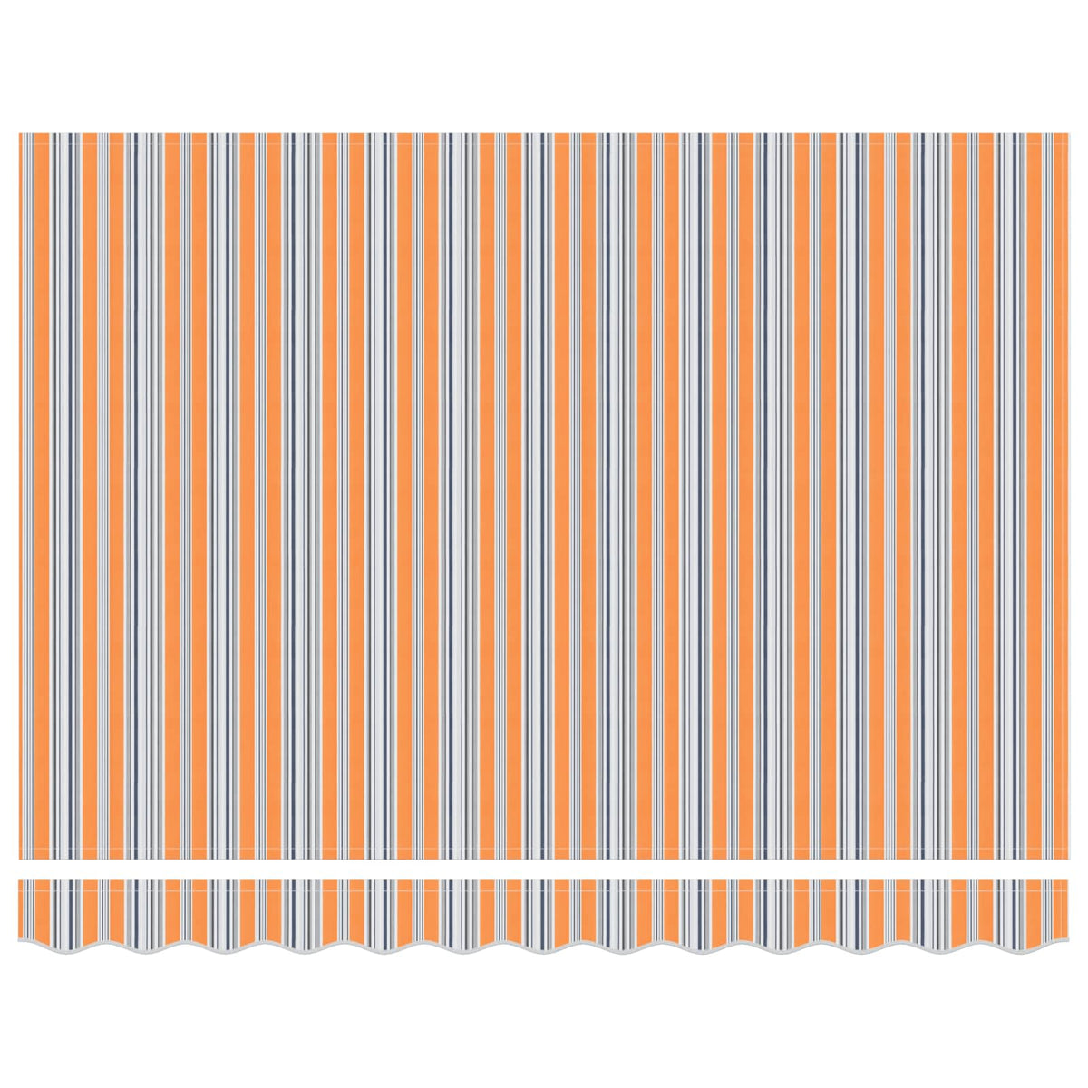 Electric Retractable Awning Grey, Orange and White 3.5 x 2.5 m
