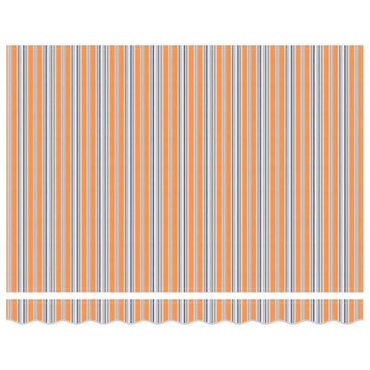 Electric Retractable Awning Grey, Orange and White 3.5 x 2.5 m