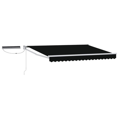 Electric Retractable Awning Black and White 3.5 x 2.5 m