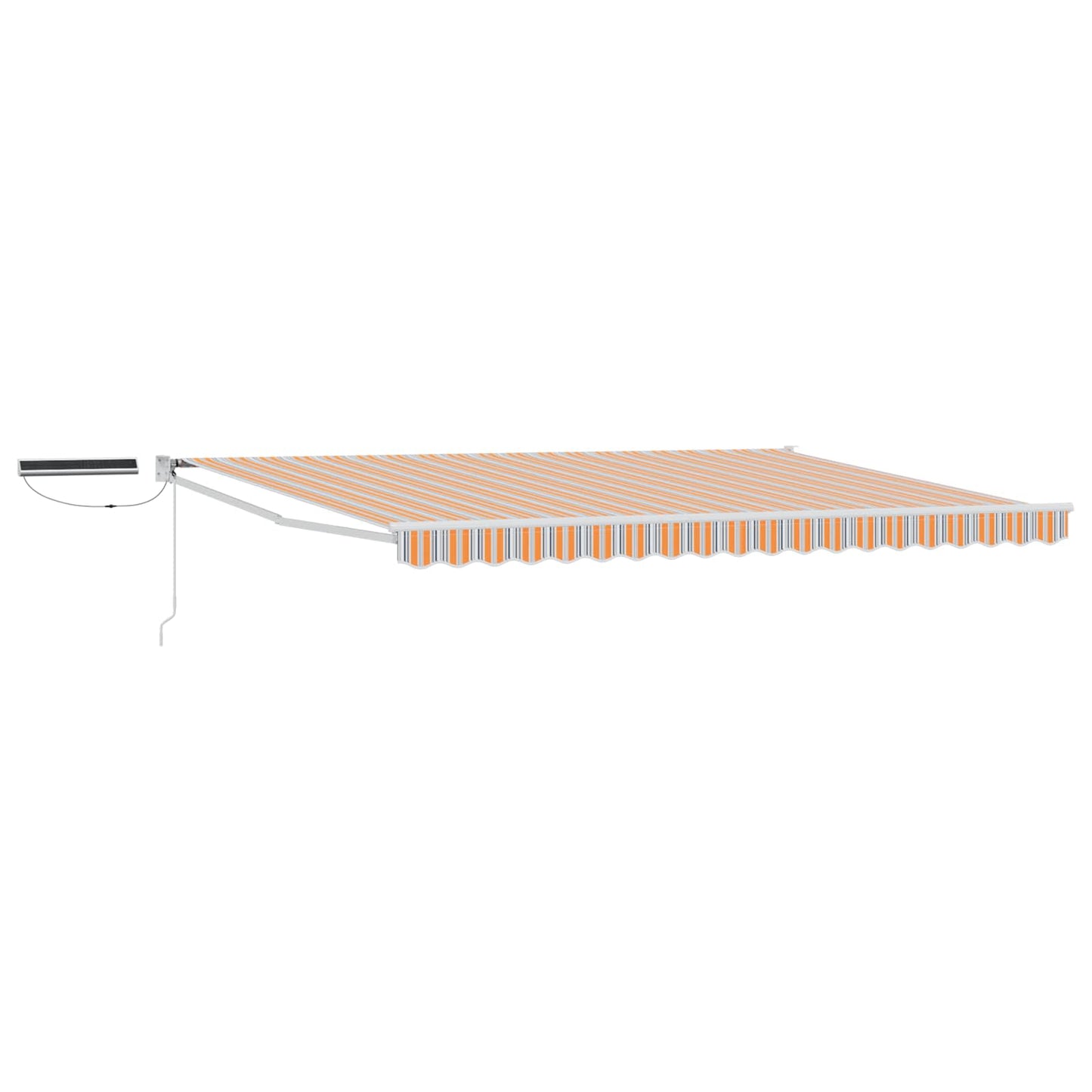Electric Retractable Awning Blue, Orange and White 4 x 3 m