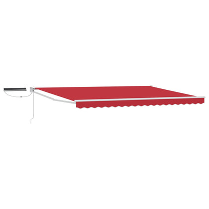 Electric Retractable Awning Red and White 4 x 3 m