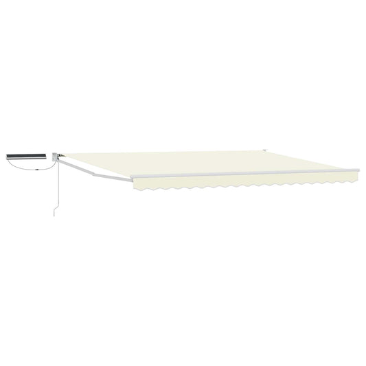 Electric Retractable Awning Cream and White 4.5 x 3 m