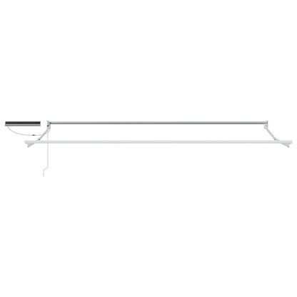 Electric Retractable Awning Anthracite and White 4.5 x 3 m