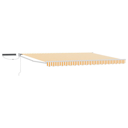 Electric Retractable Awning Orange and White 5 x 3 m