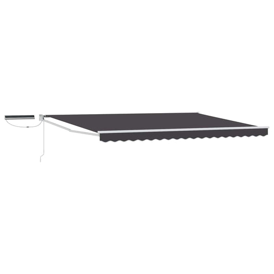 Electric Retractable Awning Anthracite and White 5 x 3 m