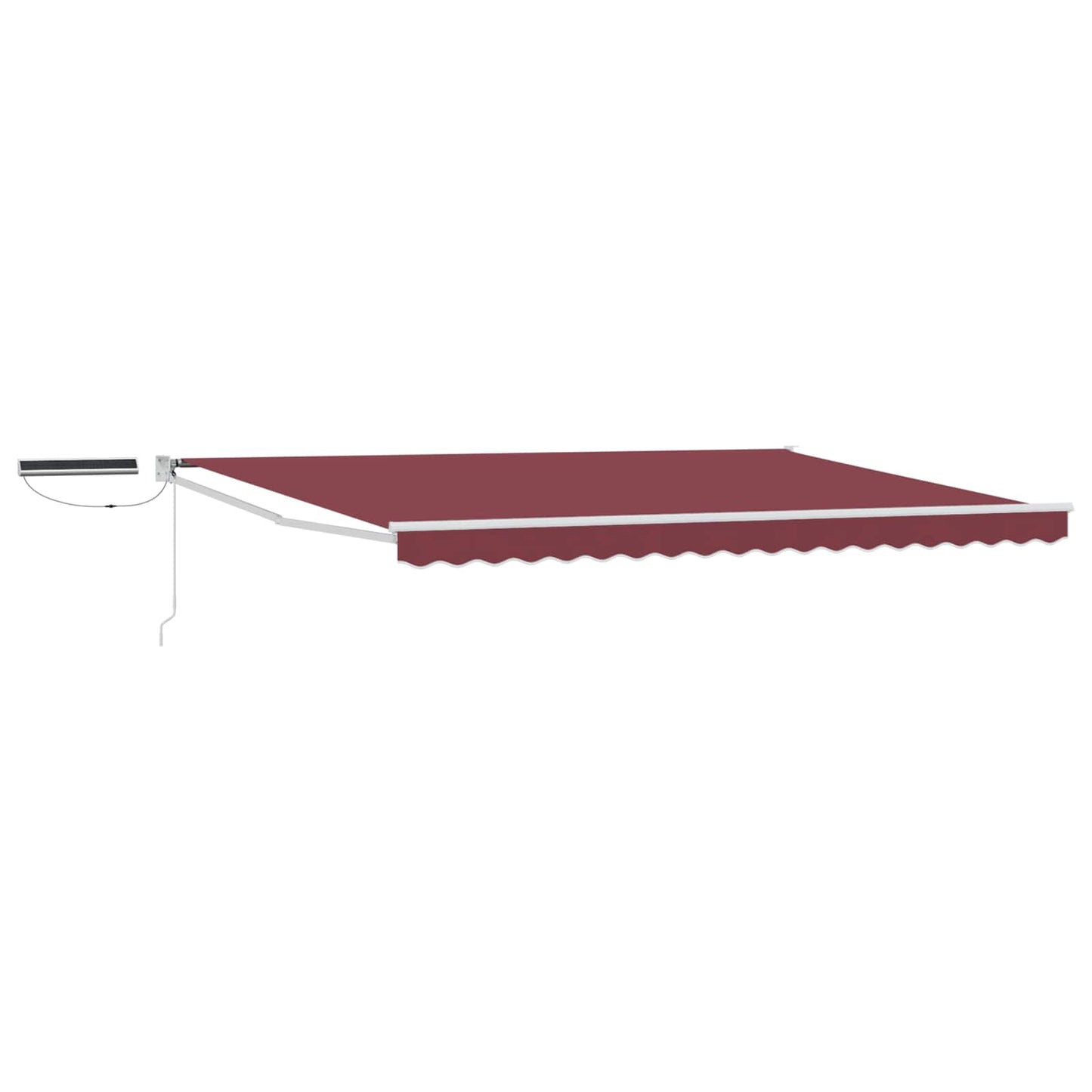 Electric Retractable Awning Burgundy and White 5 x 3 m