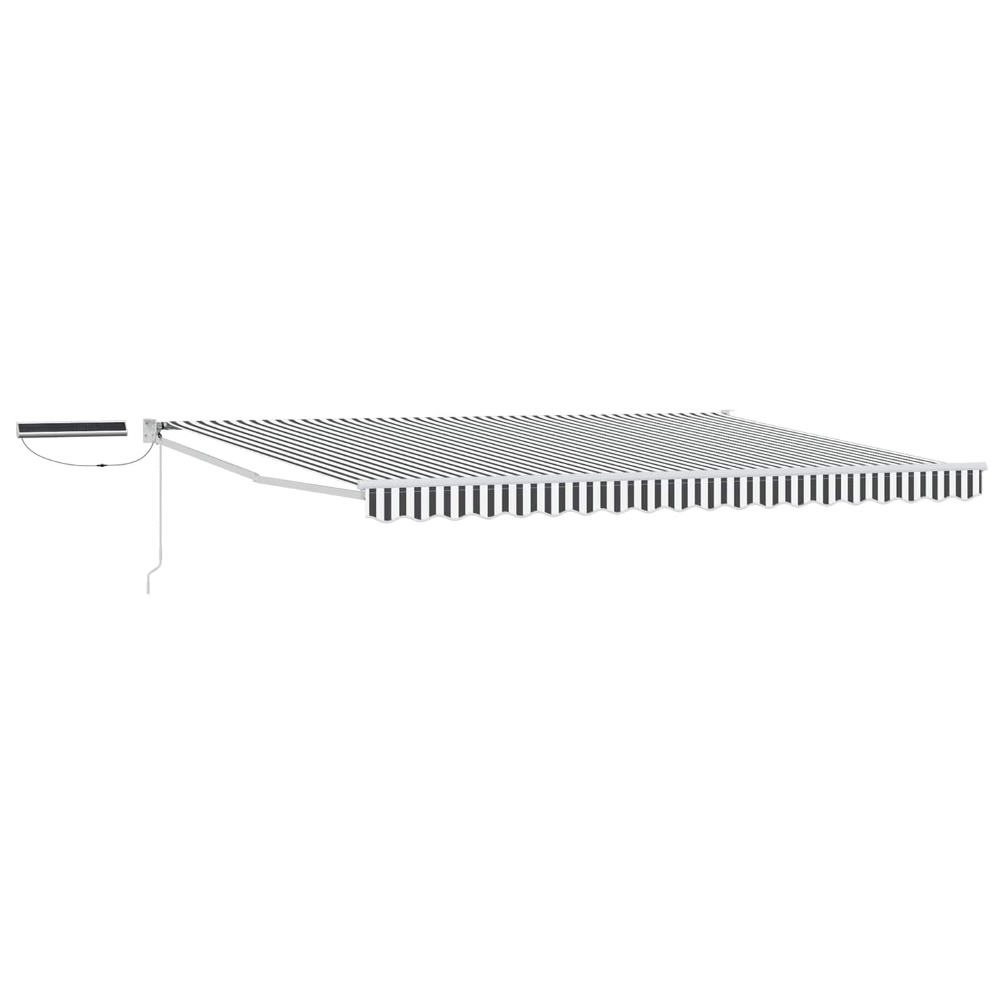 Electric Retractable Awning Anthracite and White 5 x 3 m