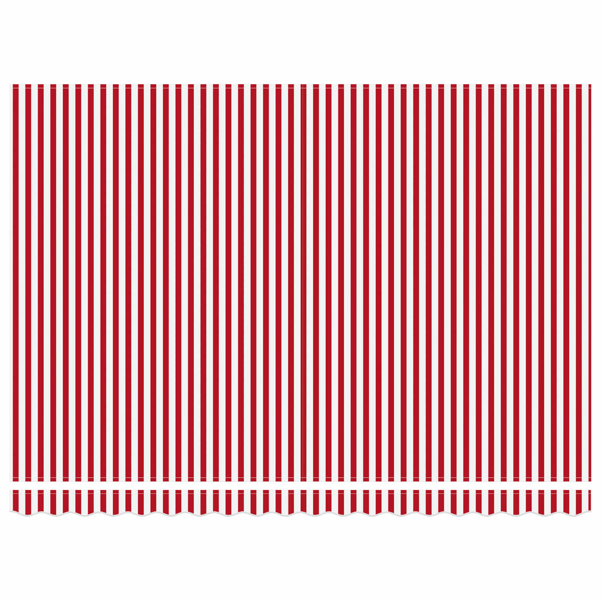 Solar Electric Awning 5 x 3 m Red and White Stripe