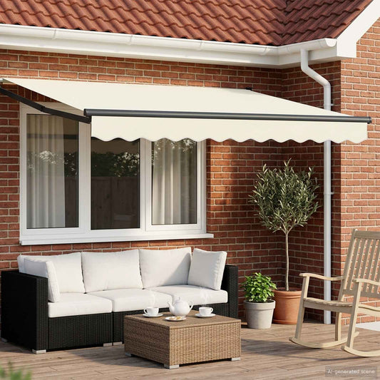 Electric Retractable Awning Cream and Anthracite 2.5 x 2 m