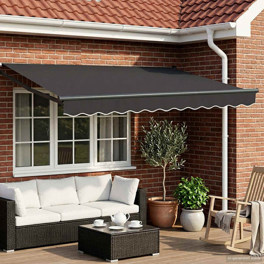 Electric Retractable Awning Anthracite 2.5 x 2 m
