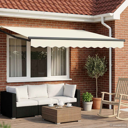 Electric Retractable Awning Cream and Anthracite 3.5 x 2 m