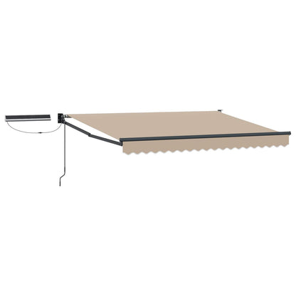 Electric Retractable Awning Beige and Anthracite 3.5 x 2 m