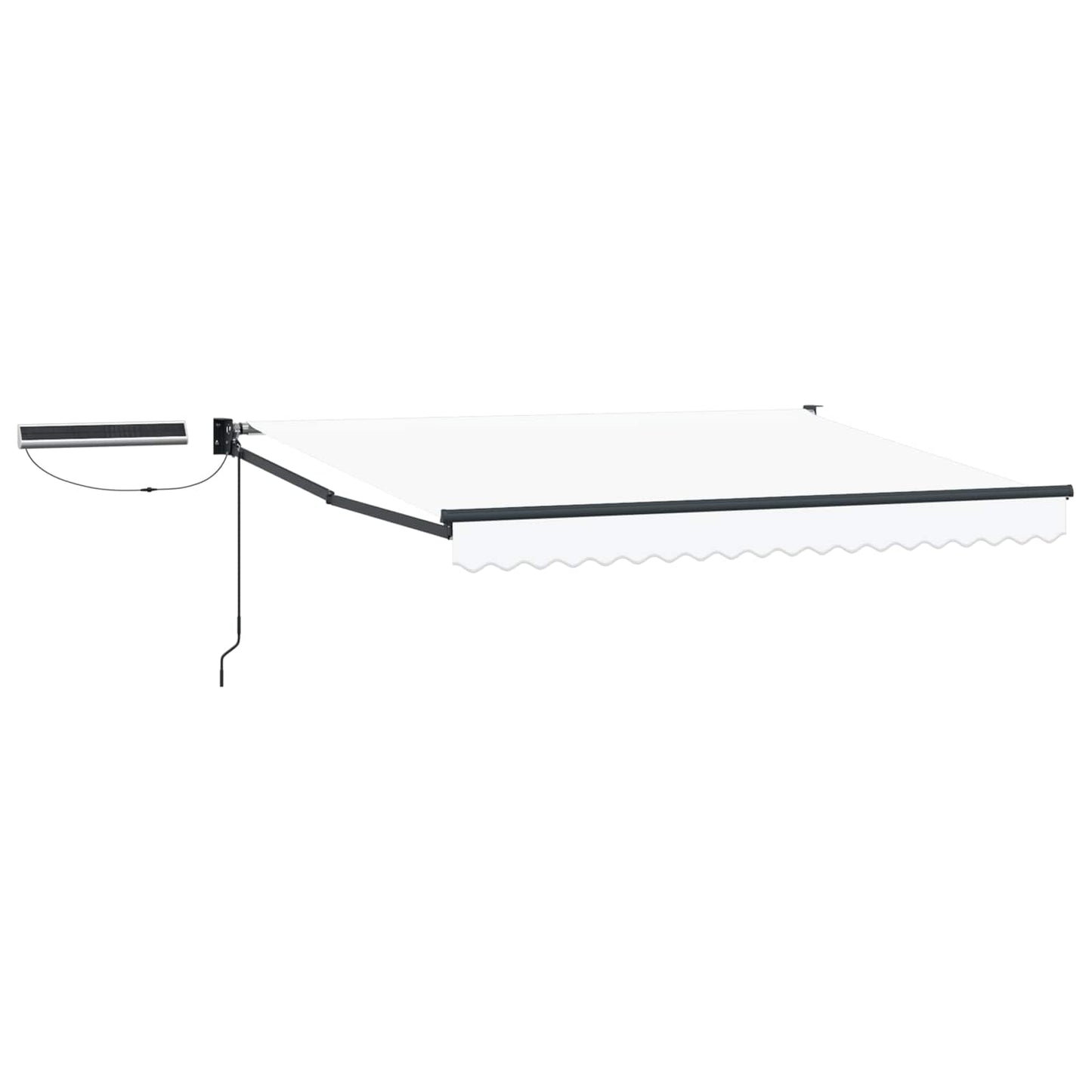 Electric Retractable Awning White and Anthracite 3.5 x 2 m