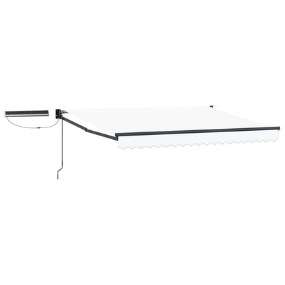 Electric Retractable Awning White and Anthracite 3.5 x 2 m