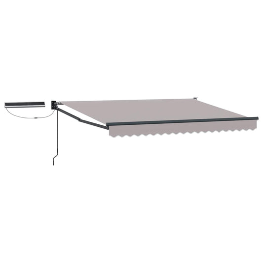 Electric Retractable Awning Light Grey and Anthracite 3 x 2.5 m