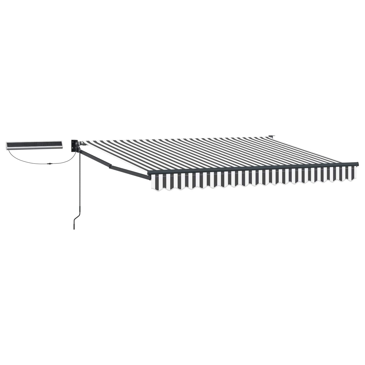 Electric Retractable Awning Anthracite and White 3.5 x 2.5 m