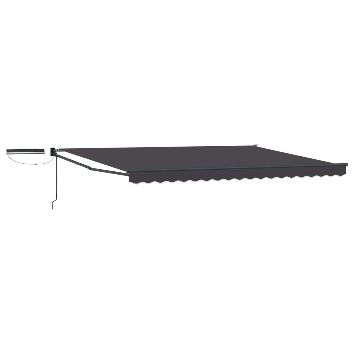 Solar Electric Awning 4 x 3 m Anthracite 100% Polyester