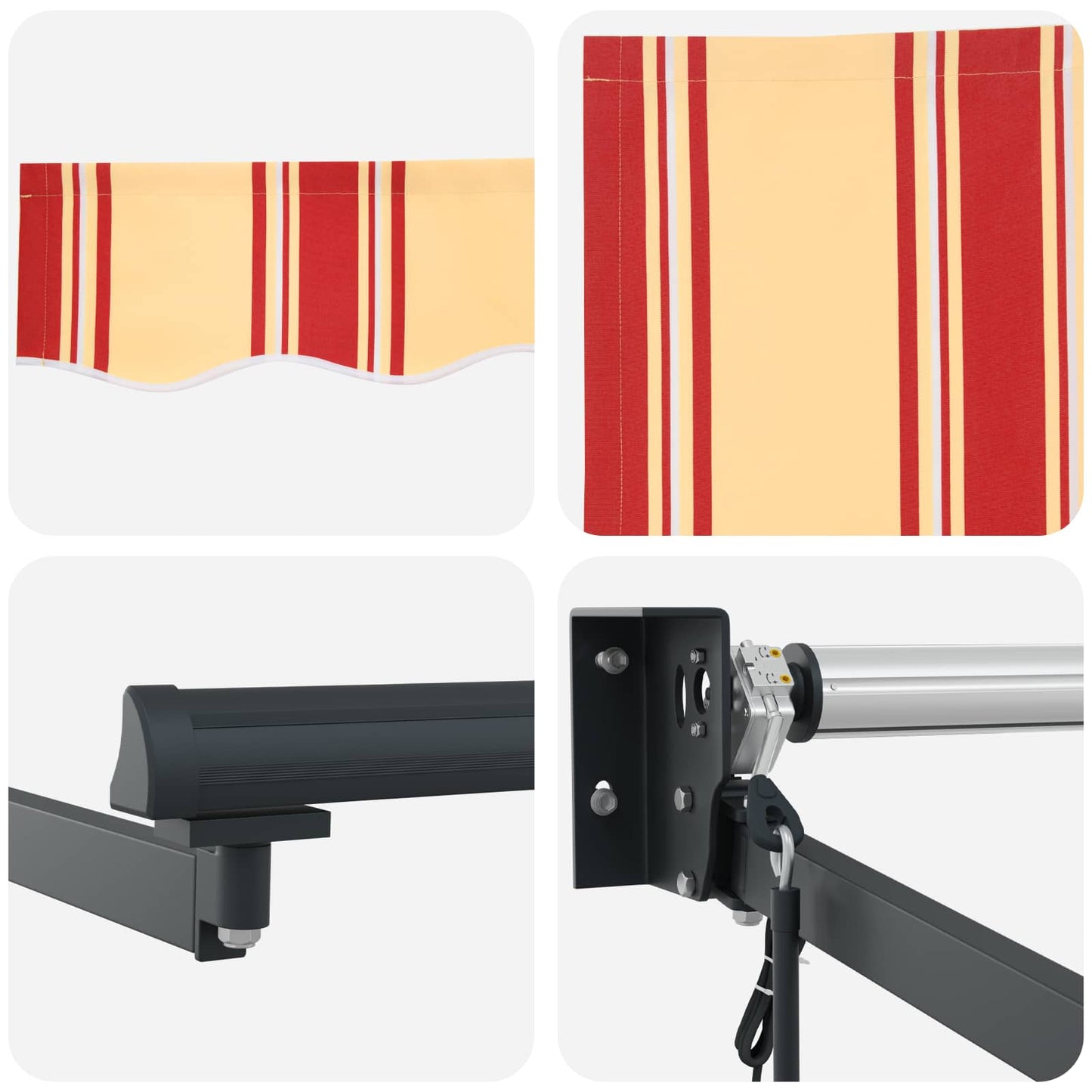 Electric Retractable Awning Multicolour 4 x 3 m