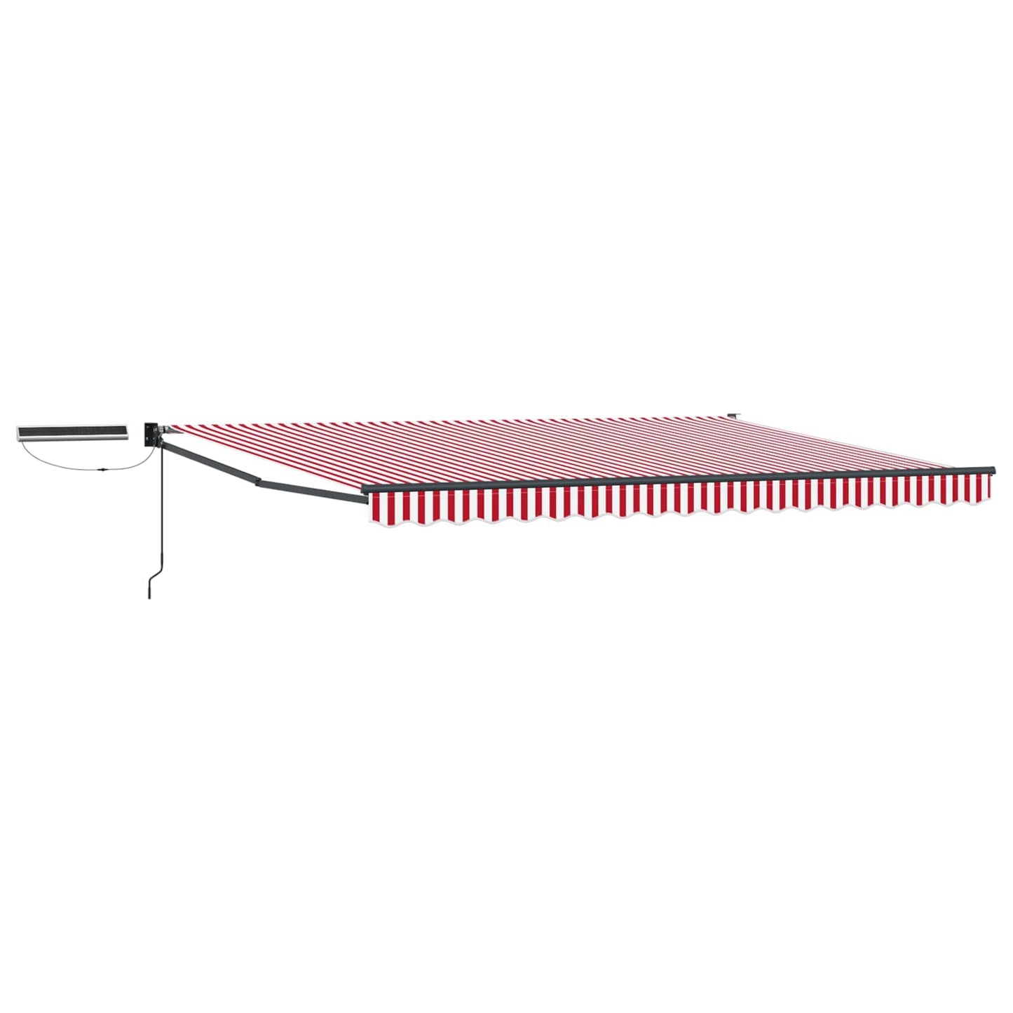 Electric Retractable Awning Red, White and Anthracite 4 x 3 m