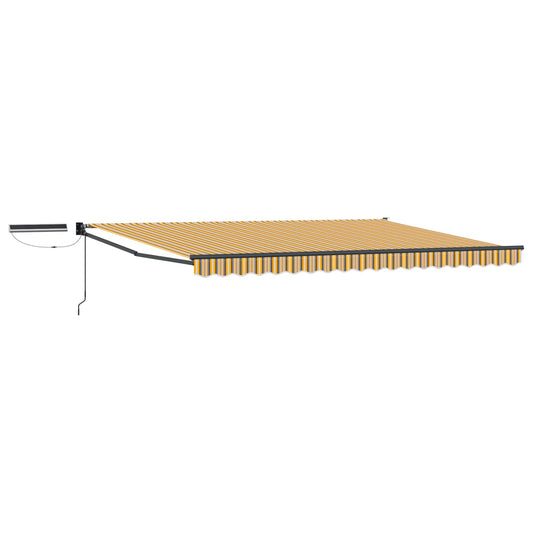 Electric Retractable Awning Yellow, Grey and Anthracite 4 x 3 m