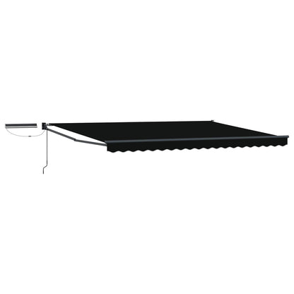 Electric Retractable Awning Black and Anthracite 4 x 3 m