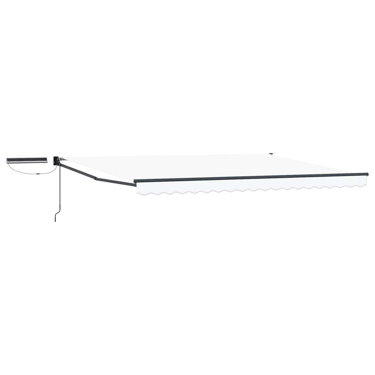 Solar Electric Awning 4 x 3 m White 100% Polyester