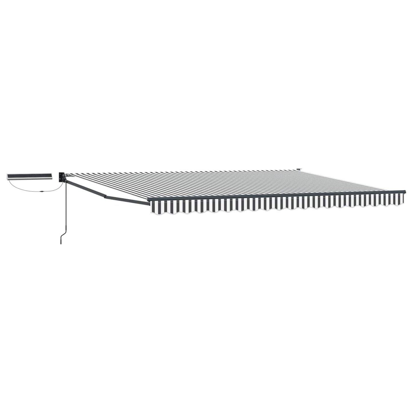 Electric Retractable Awning Anthracite and White 4.5 x 3 m