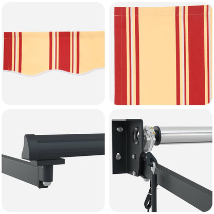 Electric Retractable Awning Multicolour 4.5 x 3 m