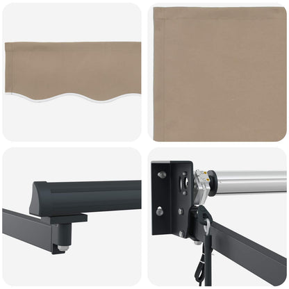 Electric Retractable Awning Beige and Anthracite 4.5 x 3 m