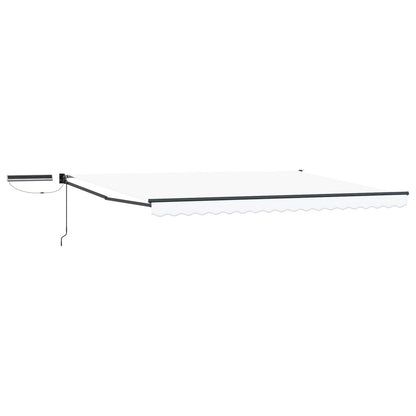 Electric Retractable Awning White and Anthracite 4.5 x 3 m