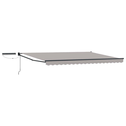 Electric Retractable Awning Light Grey and Anthracite 4.5 x 3 m