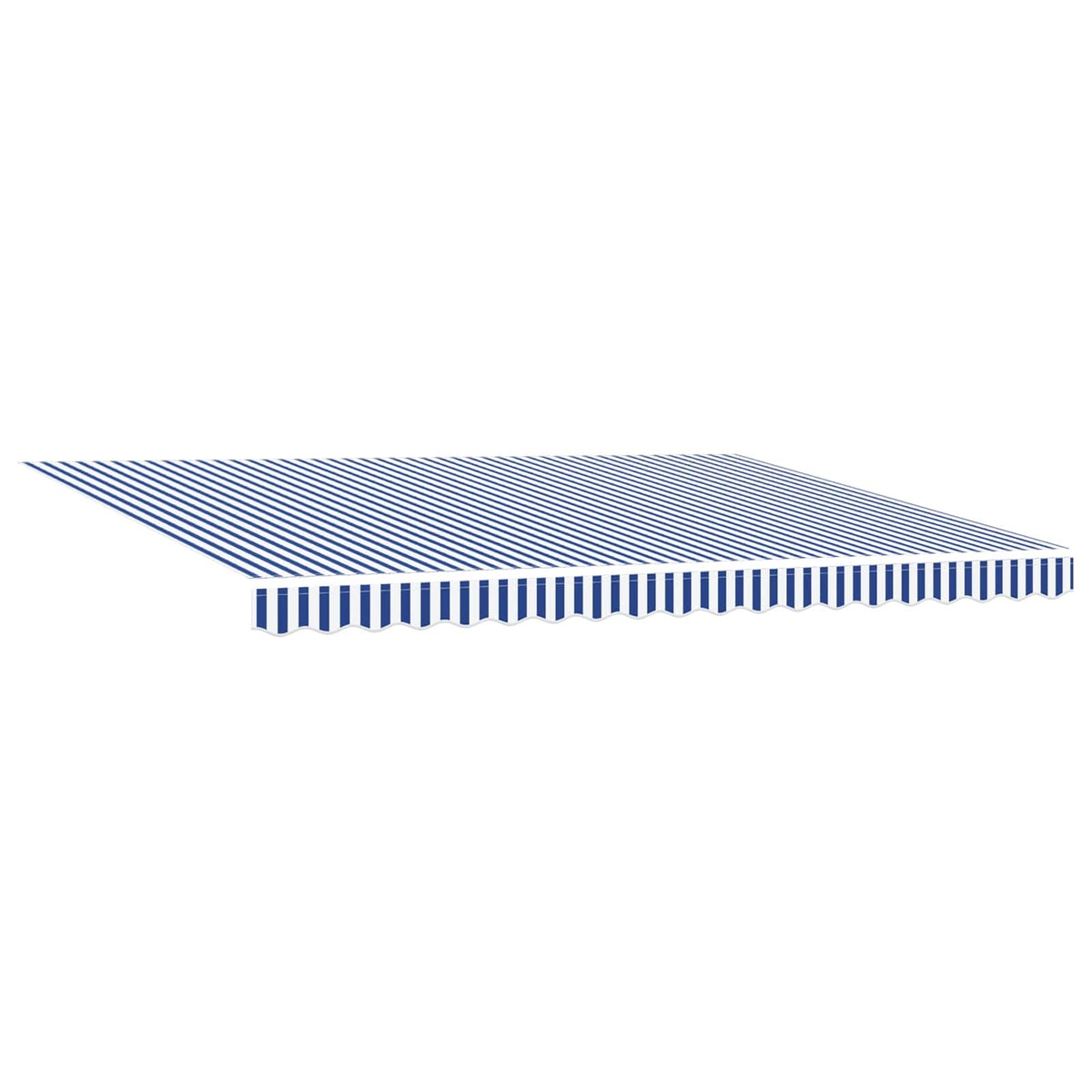 Solar Electric Awning 5 x 3 m Blue and White Stripe