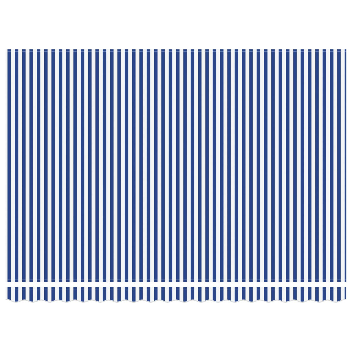Solar Electric Awning 5 x 3 m Blue and White Stripe