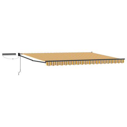 Electric Retractable Awning Yellow, Grey and Anthracite 5 x 3 m