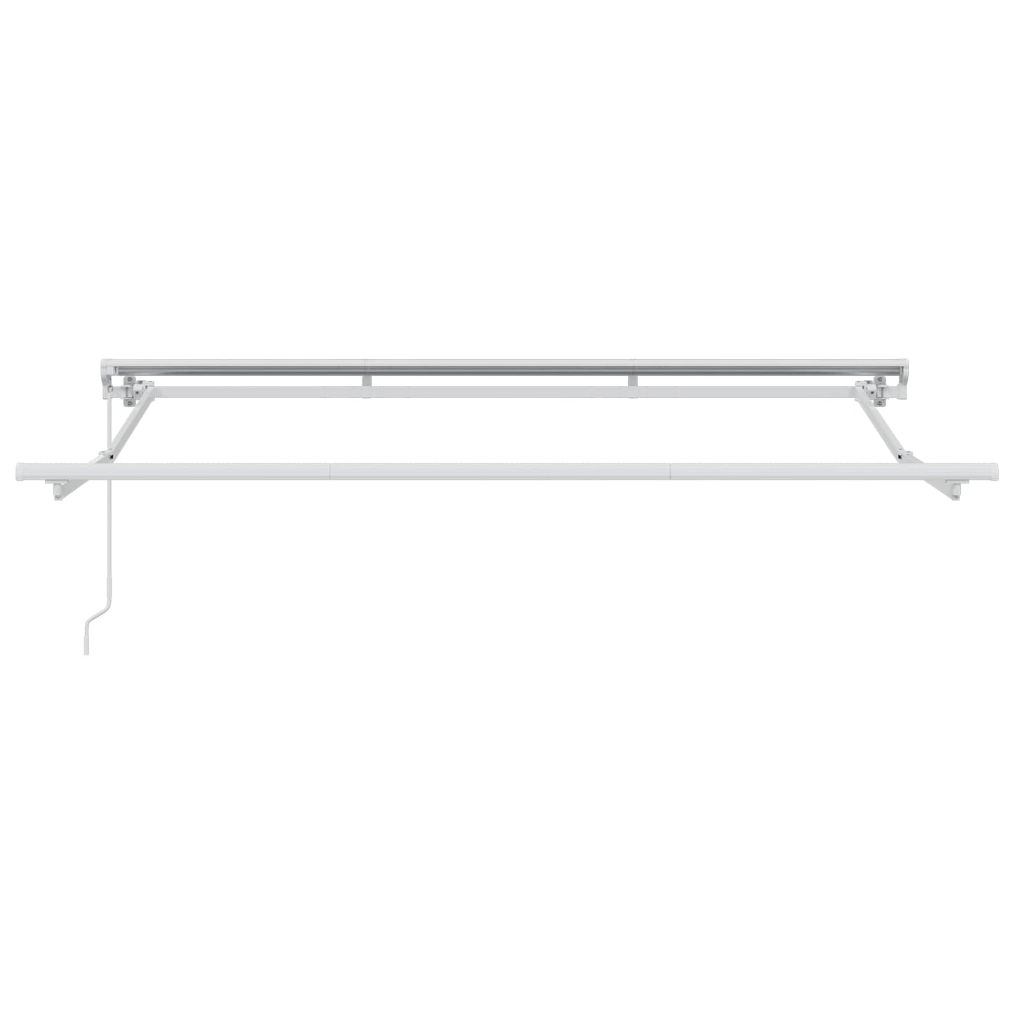 Manual Retractable Awning Orange, Grey, Blue and White