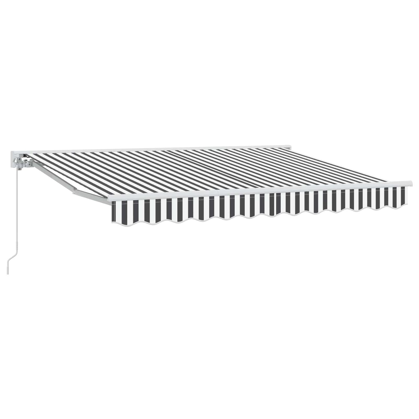 Manual Retractable Awning Anthracite and White 3.5 x 2.5 m