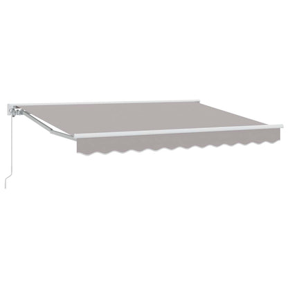 Manual Retractable Awning Light Grey 3.5 x 2.5 m