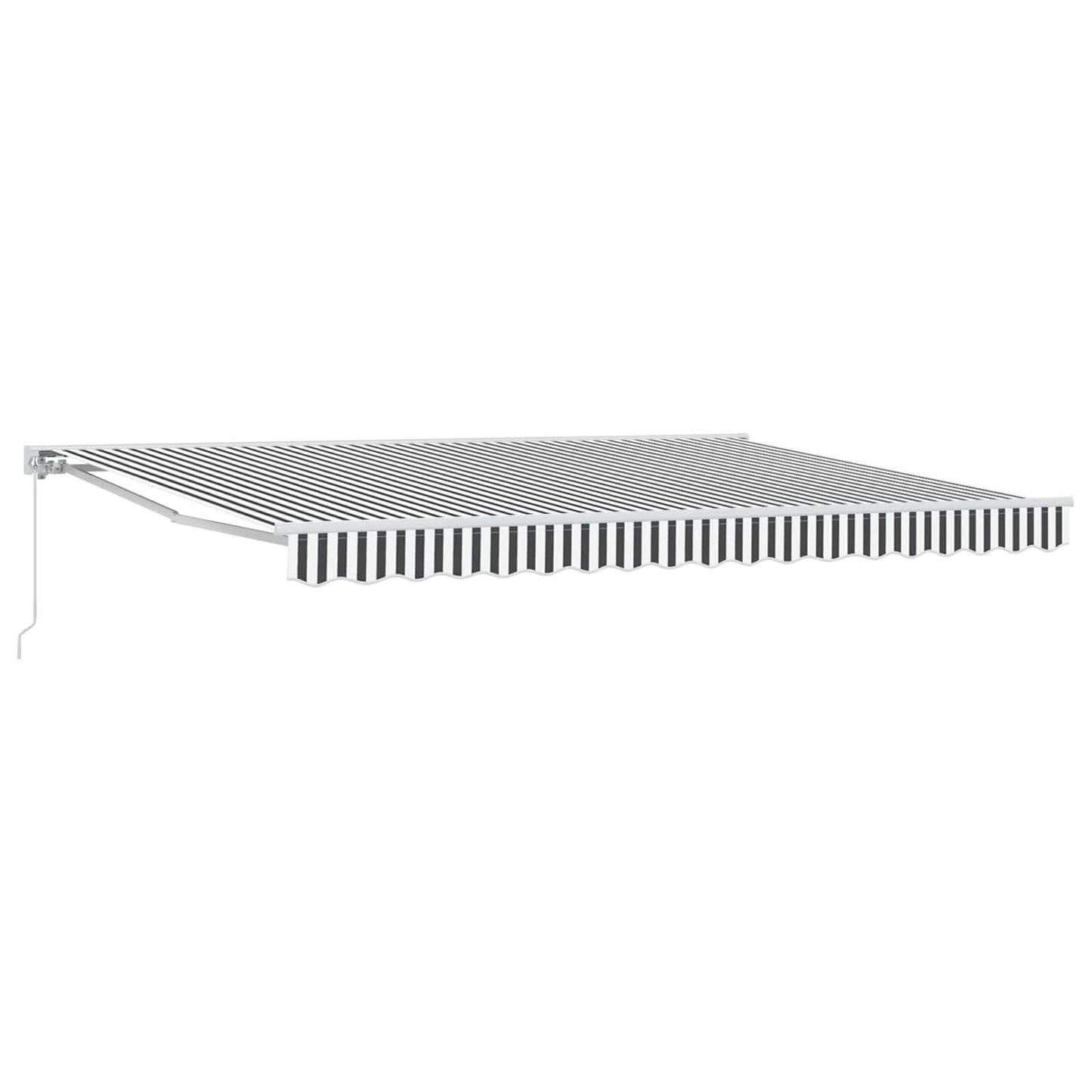 Manual Retractable Awning Anthracite and White 4 x 3 m