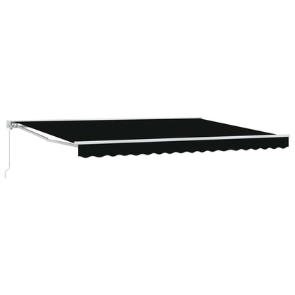 Manual Retractable Awning Black 4 x 3 m
