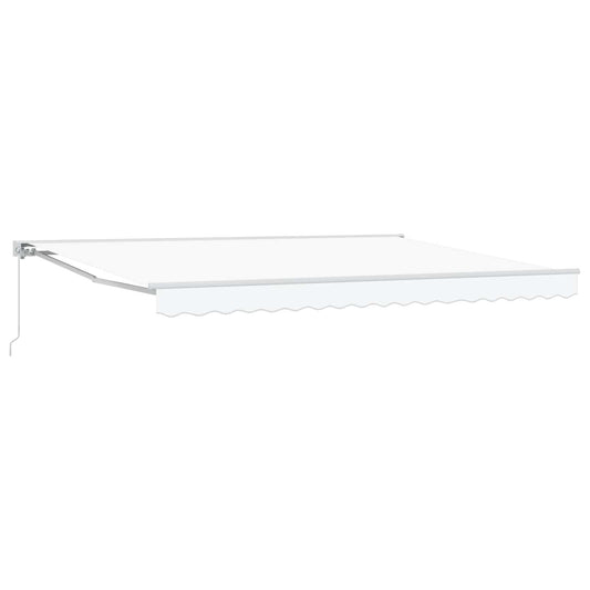 Manual Retractable Awning White 4 x 3 m