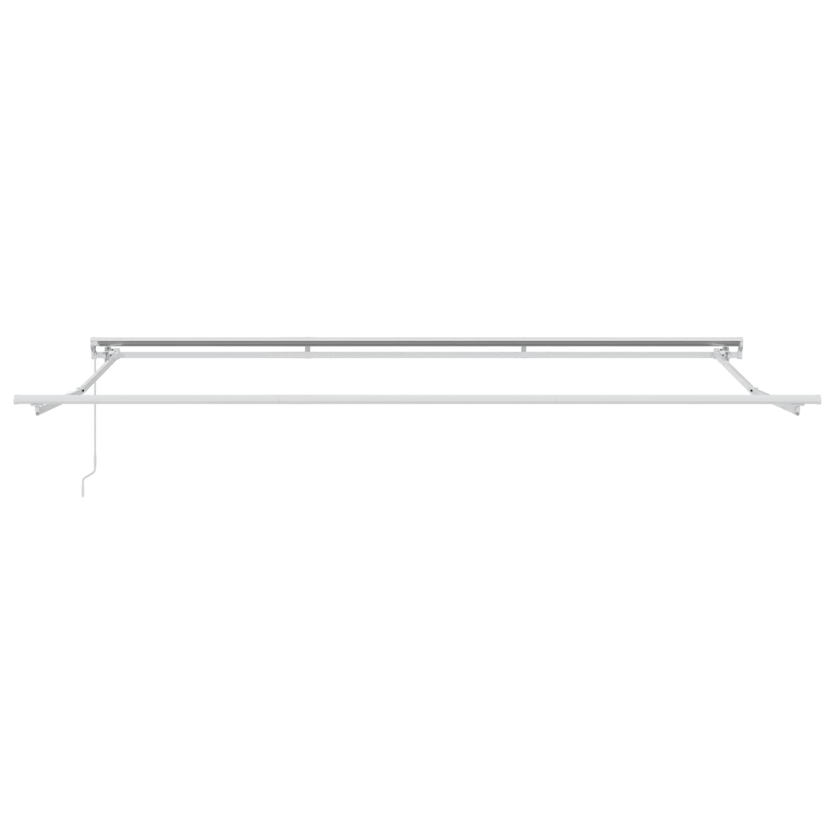 Manual Retractable Awning Green and White 4 x 3 m