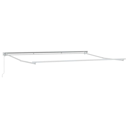 Manual Retractable Awning Red and White 4 x 3.5 m