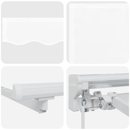 Manual Retractable Awning White 4 x 3.5 m