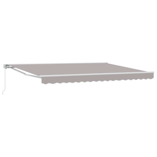 Manual Retractable Awning Light Grey 4 x 3.5 m