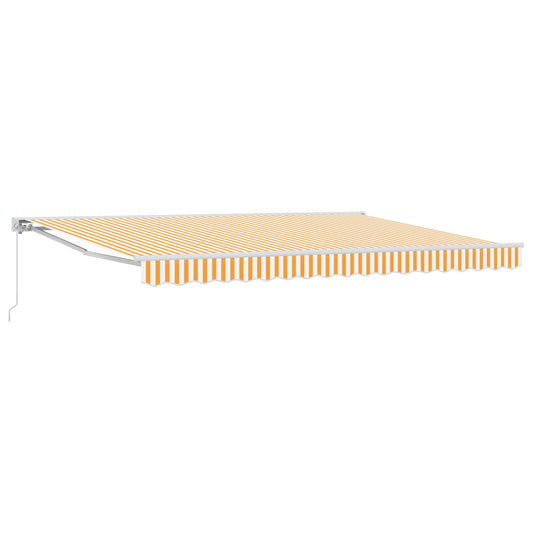 Manual Retractable Awning Orange 4.5 x 3 m