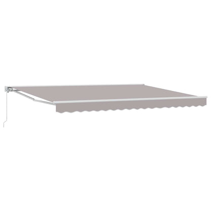 Manual Retractable Awning Light Grey 4.5 x 3 m