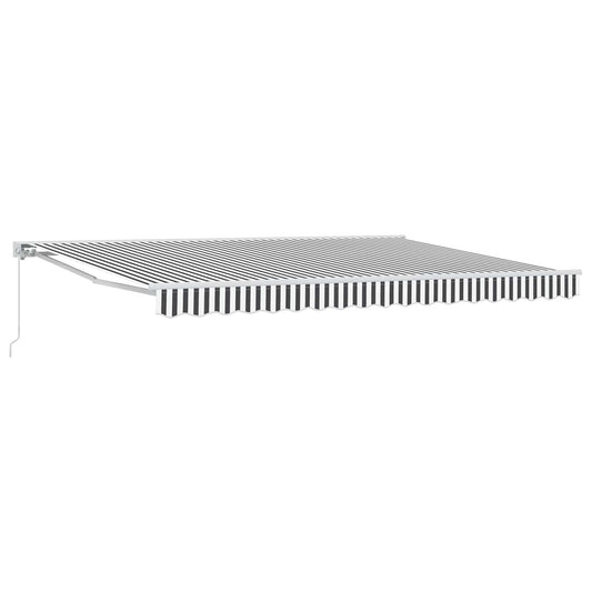 Manual Retractable Awning Anthracite and White 4.5 x 3.5 m