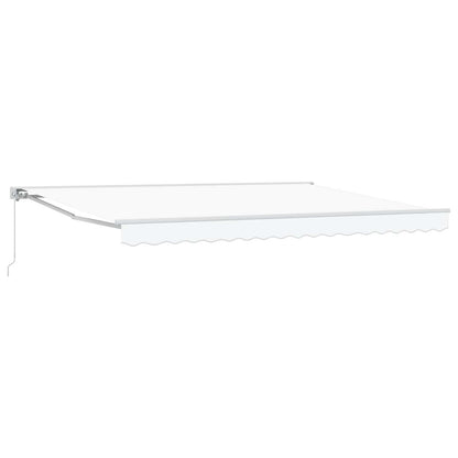 Manual Retractable Awning White 4.5 x 3.5 m